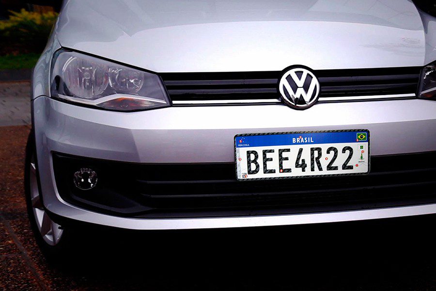 Placas de veículos padrão Mercosul