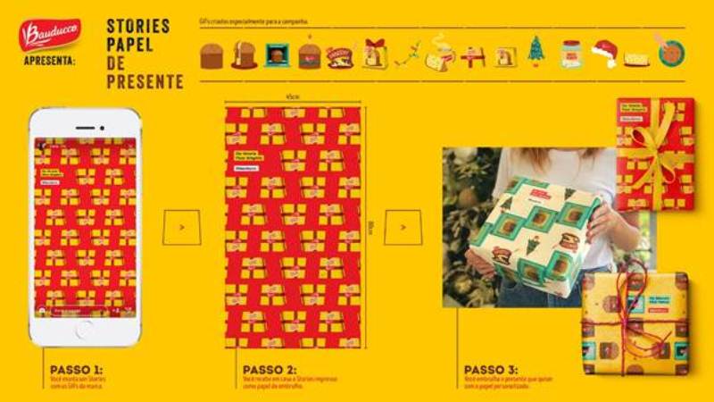 Bauducco lança papel de presente por meio do Instagram Stories