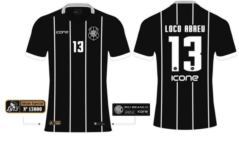 Rio Branco lança camisa de Loco Abreu nesta sexta (21)