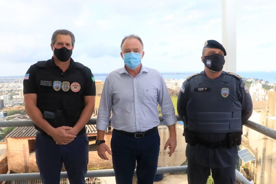 Nessa quarta-feira (19), Renato Casagrande foi ao Bairro da Penha para anunciar reforço no policiamento para as regiões do 'Território do Bem'