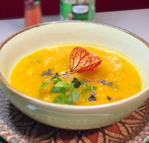 Creme de abóbora com gorgonzola