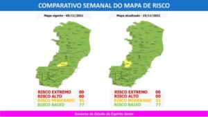 ES: novo mapa de risco começa a valer nesta segunda-feira (15)