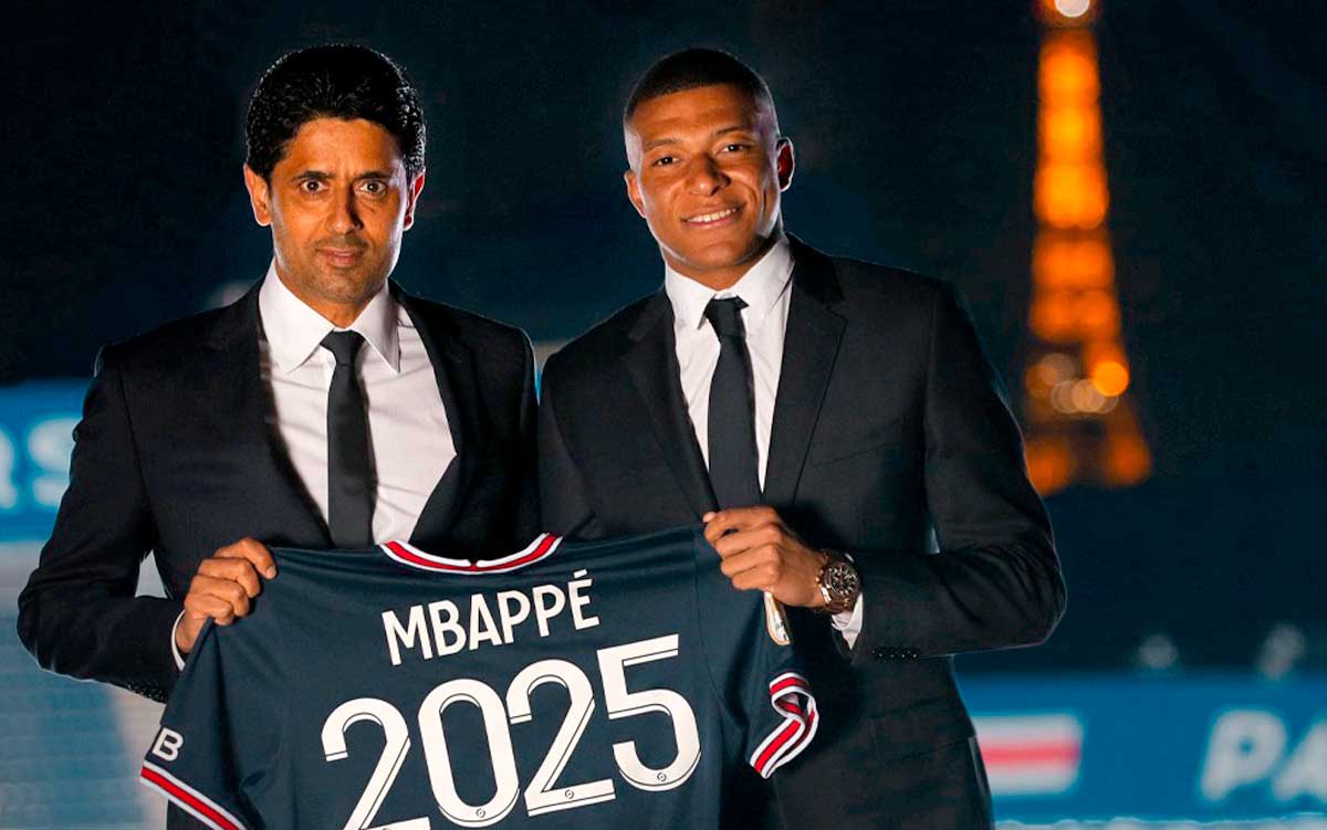 Foto_Nasser_Al-Khelaifi_e_Mbappé_Revista_ES_Brasil