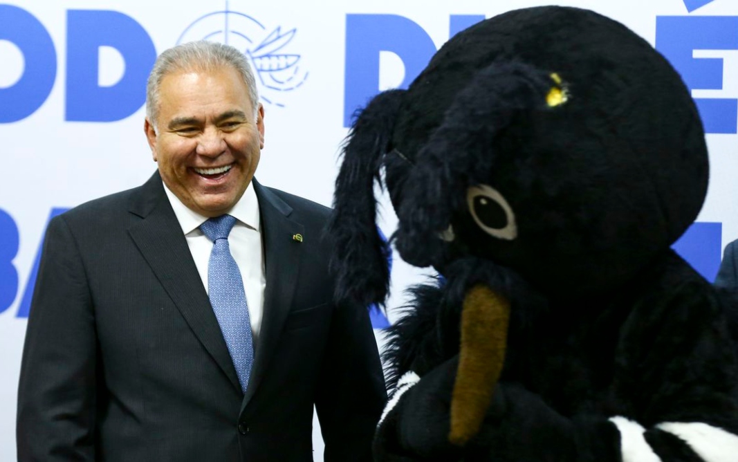 O ministro da Saúde, Marcelo Queiroga, durante lançamento da Campanha Nacional de Combate ao mosquito Aedes aegypti. - Foto: Marcelo Camargo/Agência Brasil