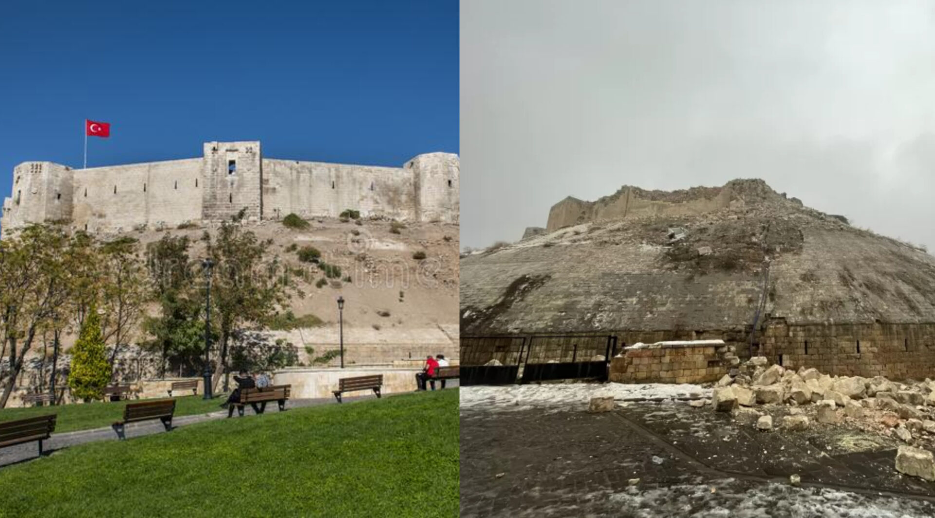 Castelo de 2 mil anos é danificado por terremoto na Turquia - Foto: Reprodução