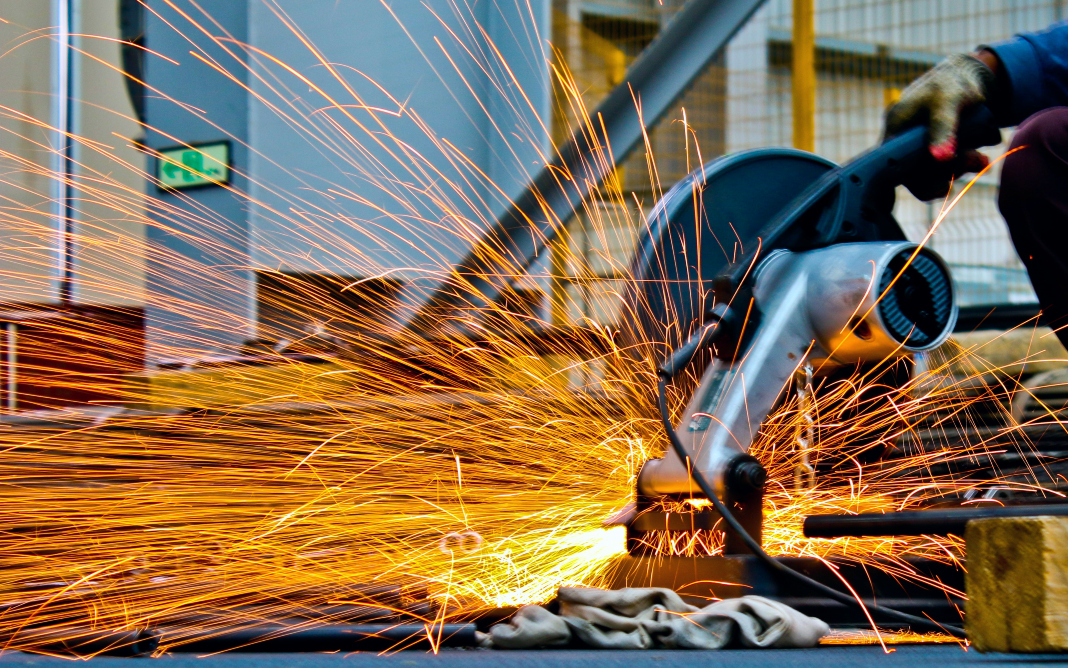 máquina industrial em uso
