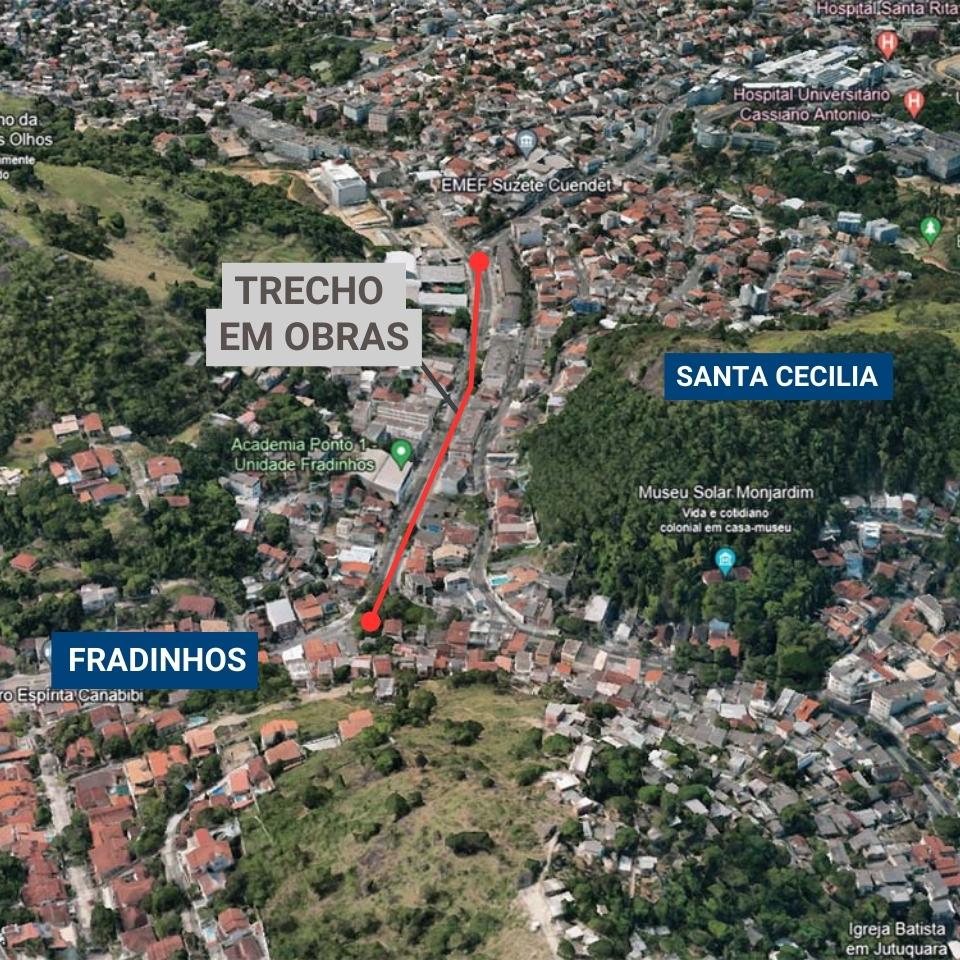 Faixa está parcialmente fechada devido à repavimentação