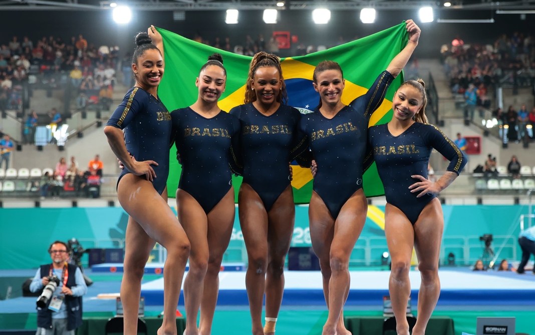 Brasil é prata na disputa por equipes na ginástica artística feminina - Foto: © Miriam Jeske/COB/Direitos Reservados