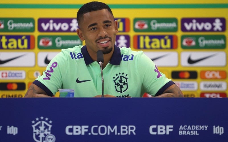 Gabriel Jesus afirma que fazer gols 'não é um dos seus pontos fortes' - Foto: Reprodução CBF - Vitor Silva/CBF