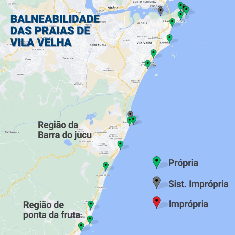 Veja as praias impróprias para banho