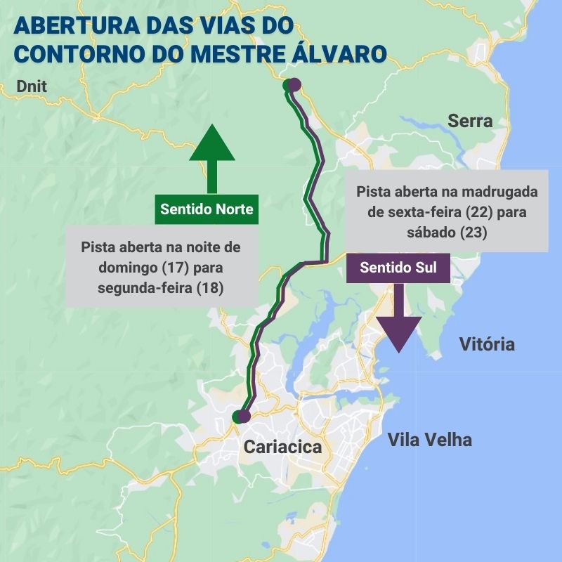 Tráfego será liberado totalmente a partir do dia 23