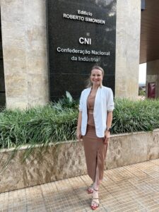 Larissa Calegario, presidente do Cindes Jovem, em Brasília. Foto: Foco Comunicação