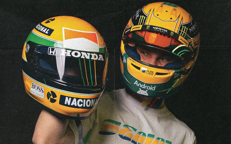 Senna será homenageado em capacete de piloto da McLaren no GP de Mônaco de F-1 - Foto: Reprodução Twitter McLaren - @McLarenF1