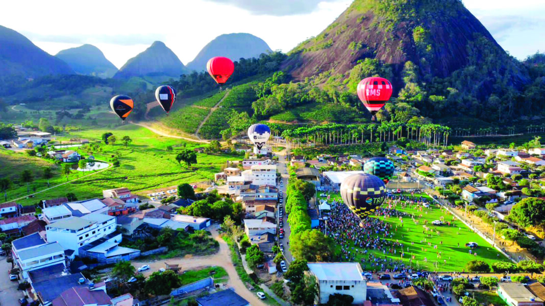 Balonismo em Pancas, que faz parte da região Doce Pontões Capixabas. Foto: Prefeitura de Pancas