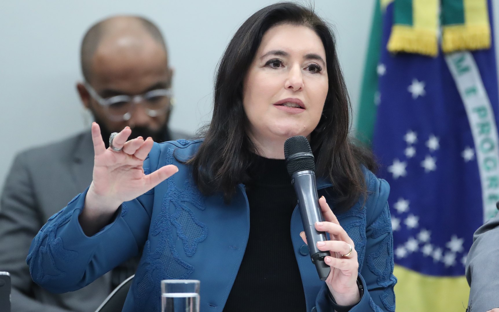 Ministra Simone Tebet critica PEC da Blindagem, alertando que a proposta e a revisão do voto secreto atacam a Constituição e a democracia. Foto: Bruno Spada - Câmara dos Deputados