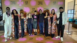 Simone Marçal, Daniel Morelo e Monique Dardene com o Quarteto Zuri. Foto: Divulgação