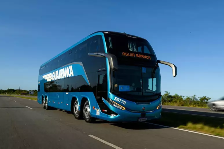 Ônibus da Águia Branca integra a malha que sustenta o recorde de passageiros Divulgação/Águia Branca