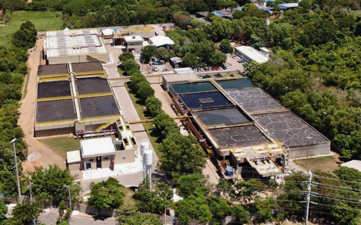 A estação de tratamento de esgoto de Araças é a maior do Espírito Santo. Foto: Everton Thiago/Prefeitura de Vila Velha