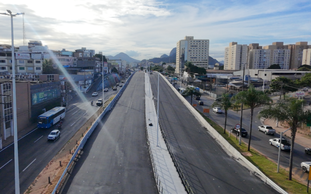 Viaduto Dona Rosa, na região de Campo Grande, Cariacica. Foto: Divulgação/Prefeitura de Cariacica