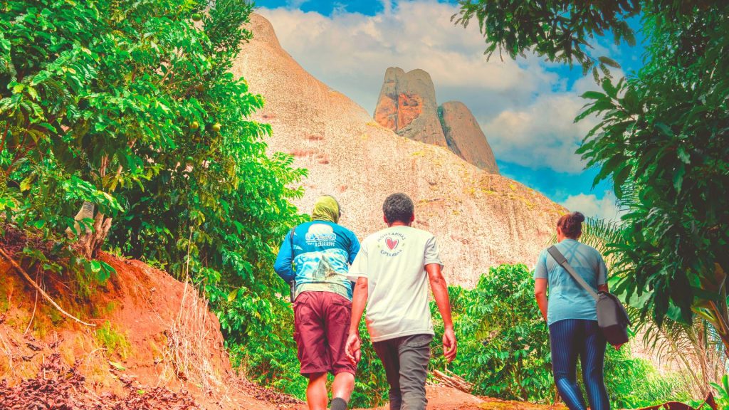 Pedra dos Três Pontões, em Afonso Claudio: local é cercado por trilhas de dificuldades variadas. Foto: Prefeitura de Afonso Claudio