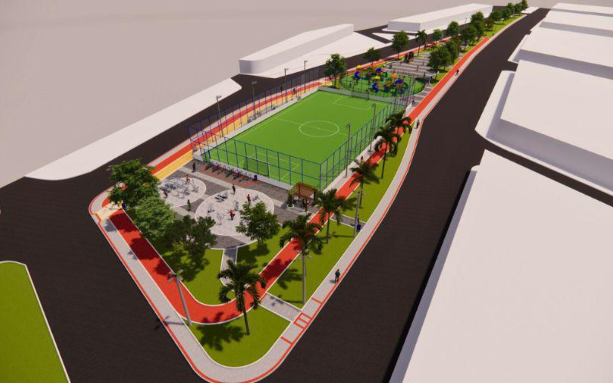 Previsão de como ficará o canal do Bigosse com o parque linear. Foto: Prefeitura de Vila Velha