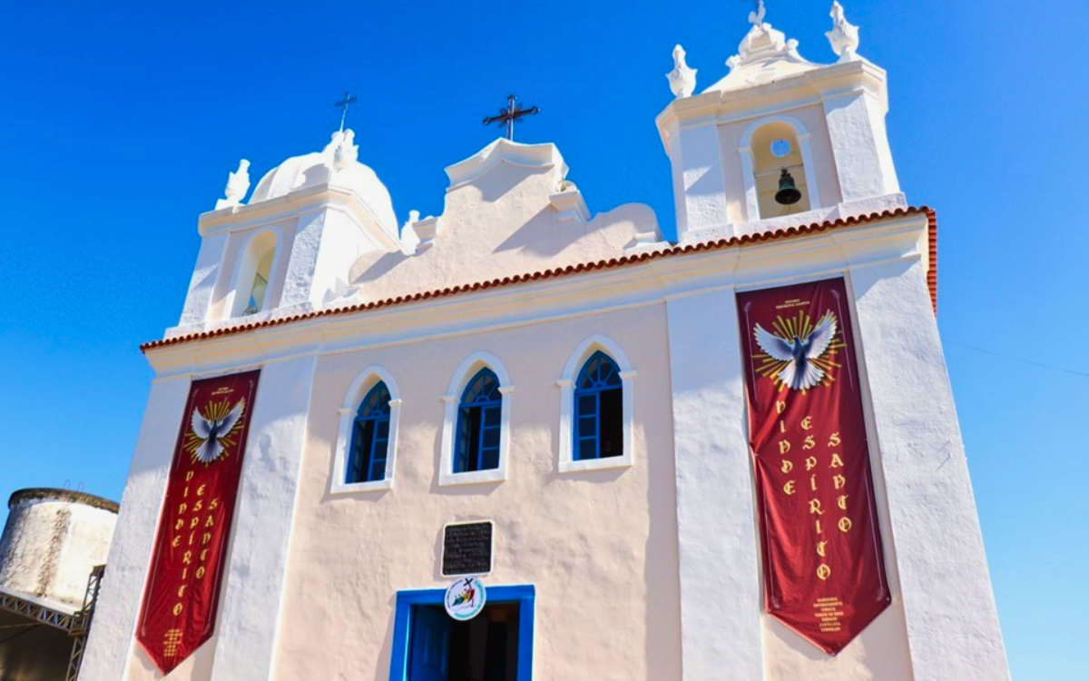 A Igreja Matriz de Nossa Senhora da Conceição está entre os bens tombados que receberam investimento. Foto: Setur/Governo do ES