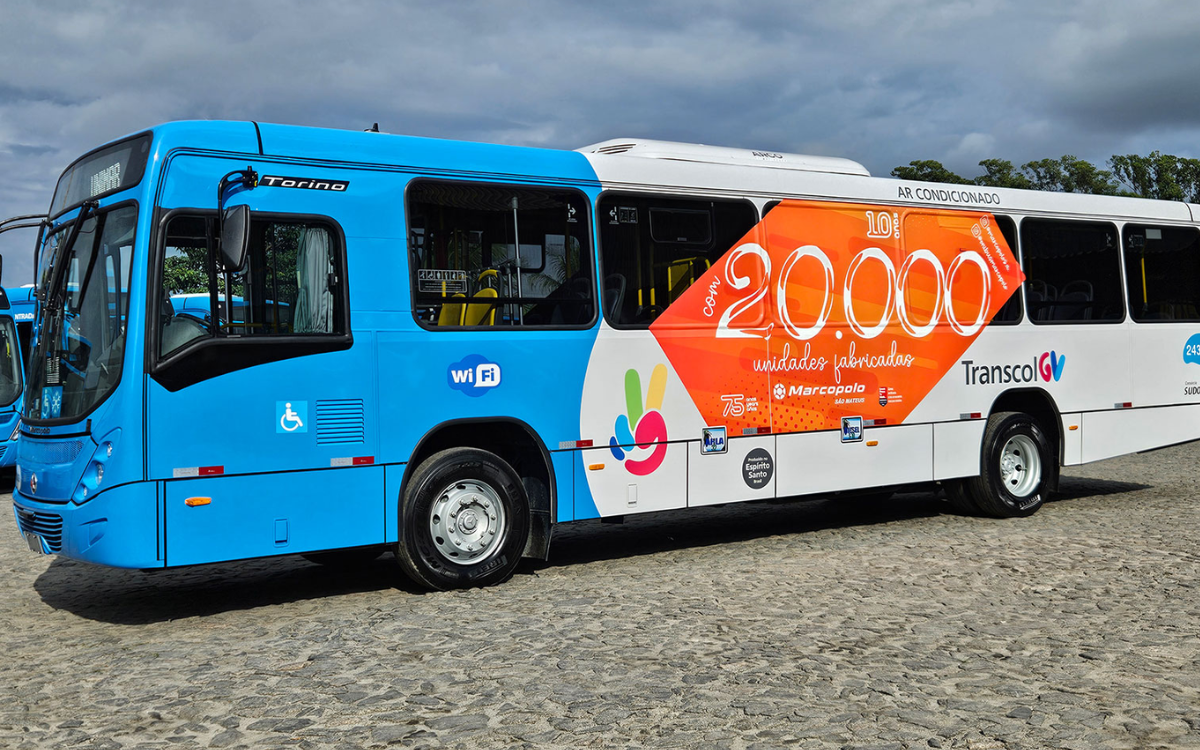 Ônibus produzido no Espírito Santo. Foto: Semobi/Governo do ES
