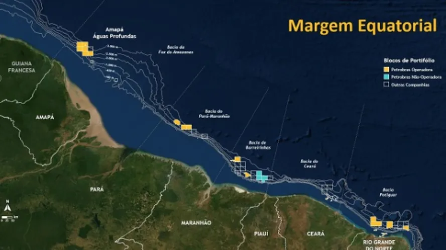 Acompanhe a chegada da sonda NS-42 da Petrobras para o simulado de emergência na Margem Equatorial, última fase do licenciamento ambiental do Ibama. Foto: Divulgação/Agência Petrobras