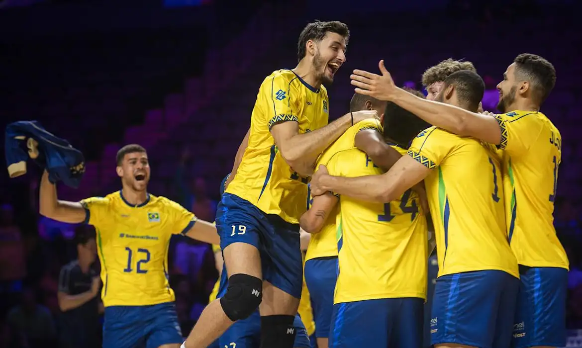 Esta foi a quinta vitória da equipe brasileira em seis partidas Foto: Divulgação/FIVB/Direitos Reservados