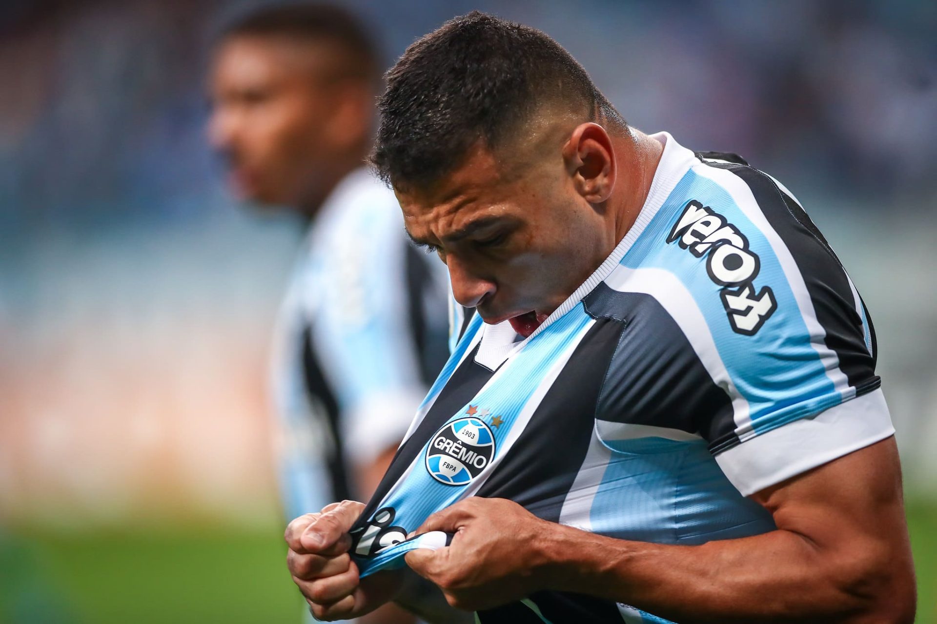 Grêmio desfalca Braithwaite para final de Recopa. Foto: Lucas Uebel/GREMIO FBPA /fotos públicas