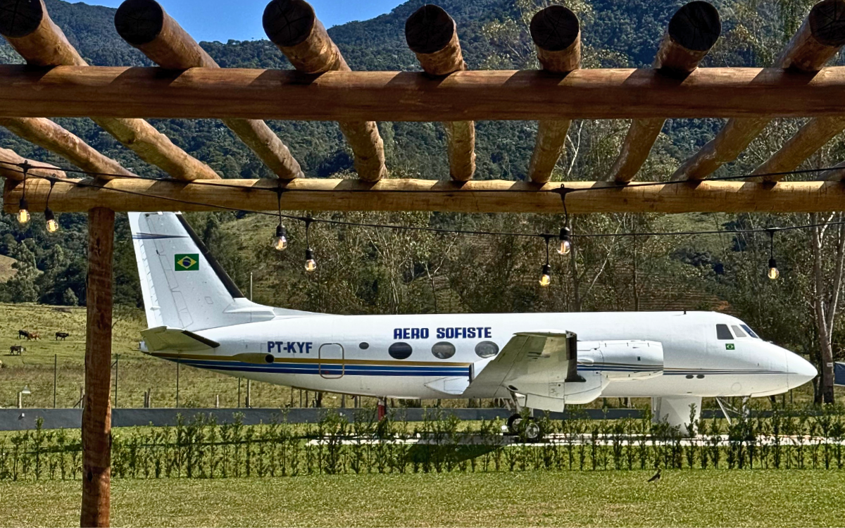 Avião-suíte chama atenção no Caparaó. Foto: Aero Sofiste/Divulgação
