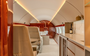 Interior do avião-suíte. Foto: Divulgação