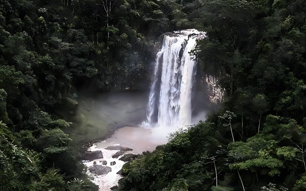 Cachoeira de Matilde, com 70 metros de altura. Foto: Prefeitura de Alfredo Chaves