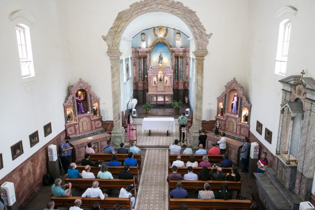 Igreja do Rosário: as celebrações religiosas acontecem aos domingos e terças à noite - Foto: Adessandro Reis/Paroquia do Rosario