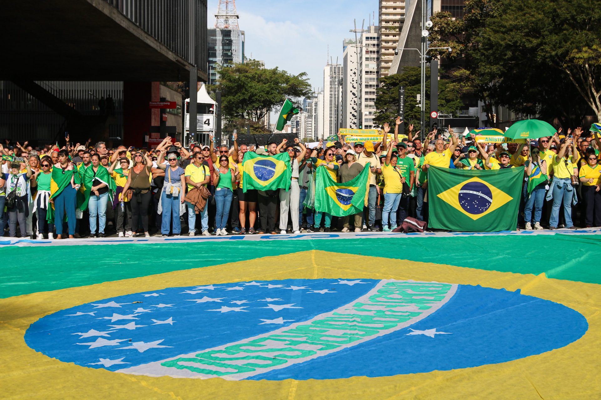 Apoiadores do ex-presidente Jair Bolsonaro realizaram manifestação na avenida Paulista e em diversas cidades do país. Os atos foram convocados por aliados de Bolsonaro. Foto: Cadu Pinotti/Agência Brasil