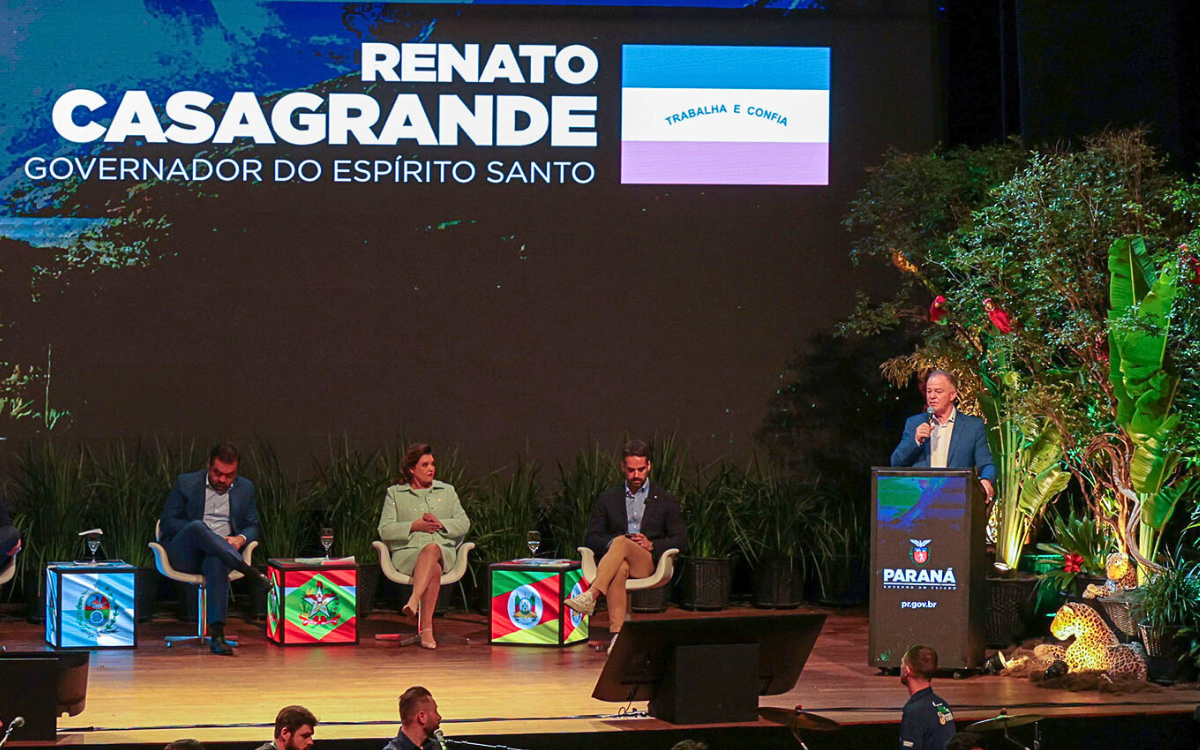 Renato Casagrande participa de reunião do Cosud, no Paraná. Foto: Governo do ES