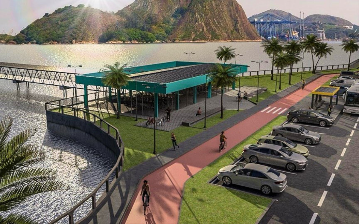 Novas estações do Aquaviário serão construídas Ilha de Santa Maria e Centro, ambos bairros de Vitória. Foto: Semobi/Governo ES
