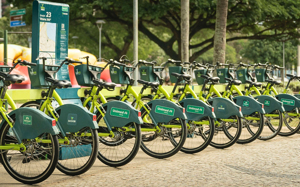 O Dia do Ciclista será comemorado em Vitória e Vila Velha com gratuidade do uso das bikes. Foto: Divulgação