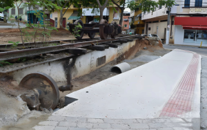 Resquícios de linha de trem em bairro de Cachoeiro de Itapemirim. Foto: Prefeitura de Cachoeiro