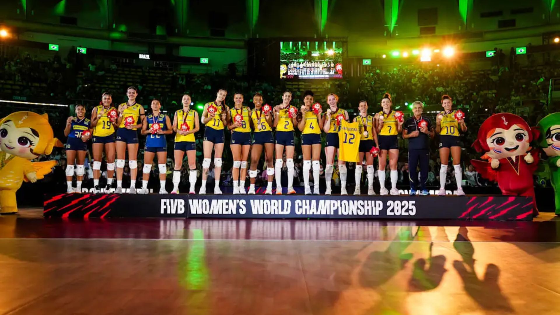 Brasil garantiu o bronze no Mundial de Vôlei após vitória sobre o Japão por 3 sets a 2. Foto: Divulgação/FIVB