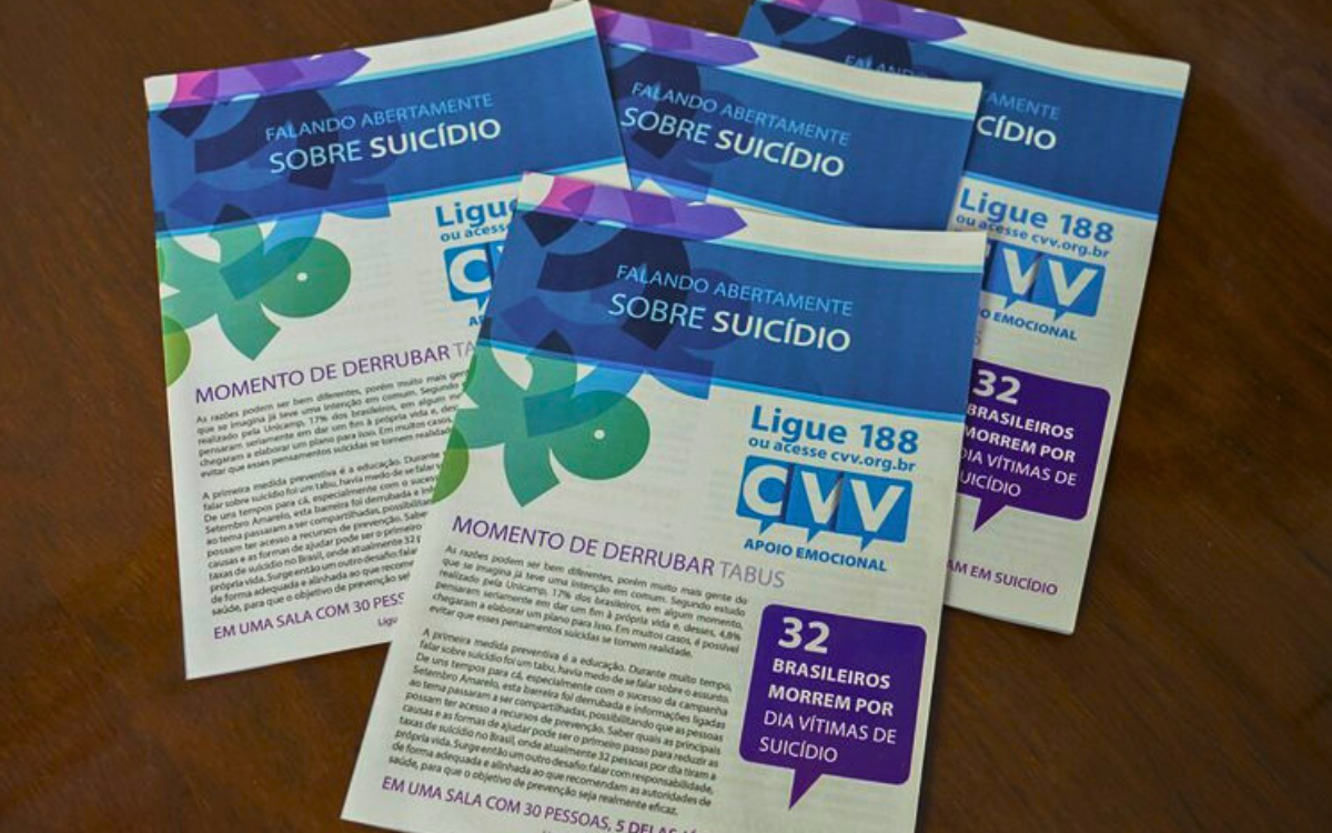 A Campanha Setembro Amarelo alerta sobre a importância do cuidado e acolhimento. Foto: Divulgação CVV
