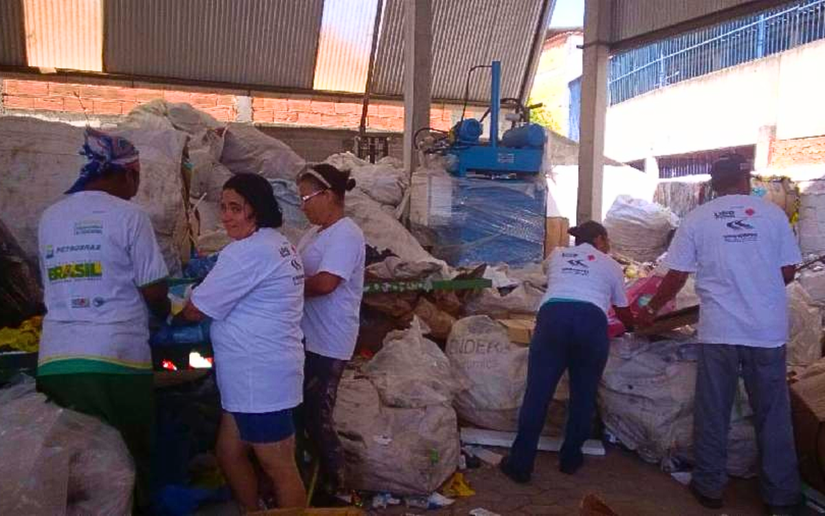 Empresa de reciclagem no município da Serra. Foto: Prefeitura da Serra