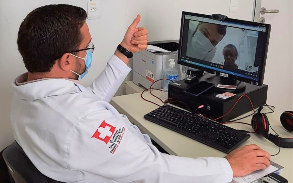 A teleodontologia funciona com atendimentos por videochamadas, como a telemedicina. Foto: Governo do ES