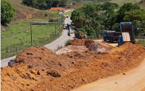 Obras de duplicação da Rodovia do Frade. Foto: Governo do ES