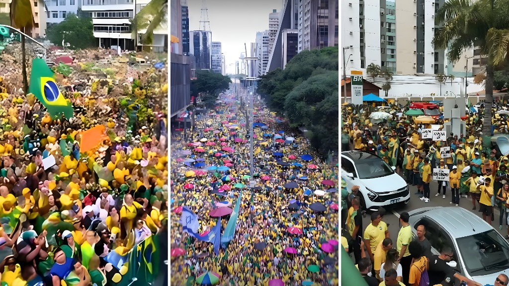 Reaja Brasil: milhares de pessoas foram às ruas em Copacabana (RJ), na Av. Paulista (SP) e na Praia da Costa (ES). Foto: Reprodução/Instagram