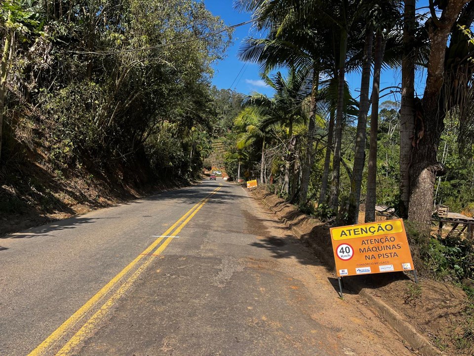 Obras de reabilitação e melhorias operacionais nas rodovias ES-465 e ES-368, entre Domingos Martins e Melgaço - Foto: Reprodução