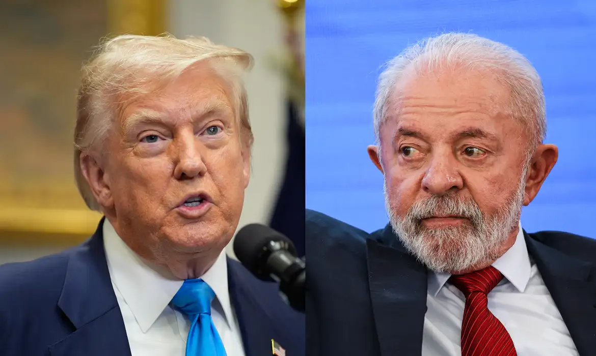 Lula planeja reunião com Trump na Malásia para abordar as polêmicas sanções americanas a ministros do STF e a sobretaxa comercial - Foto: Reuter/Yuri Gripas e Marcelo Camargo/Agência Brasil
