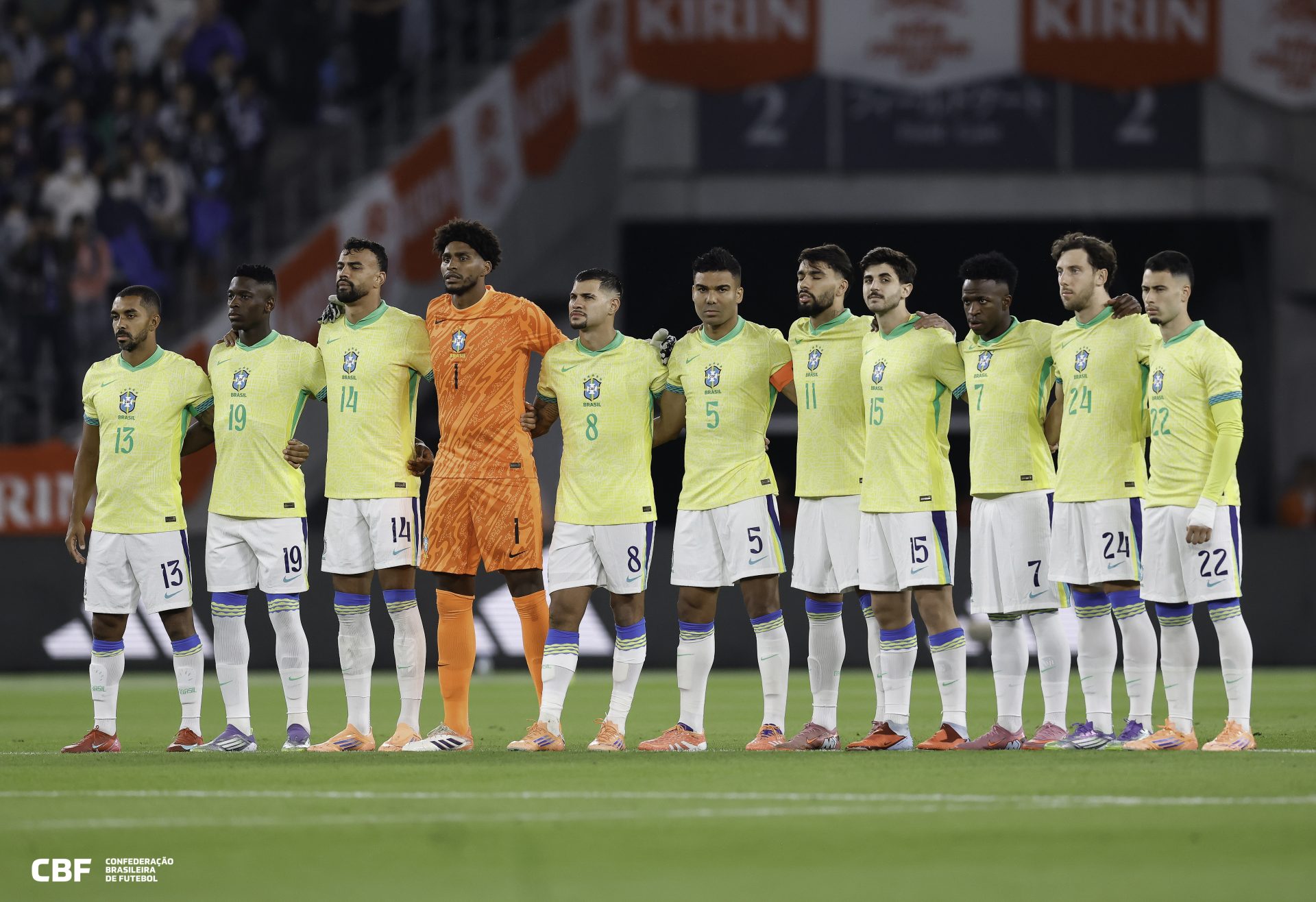 A seleção brasileira cai para o 7º lugar no ranking da Fifa após derrota para o Japão. Holanda assume o 6º posto. Argentina encosta na líder Espanha - FOTO: @RAFAELRIBEIRORIO I CBF