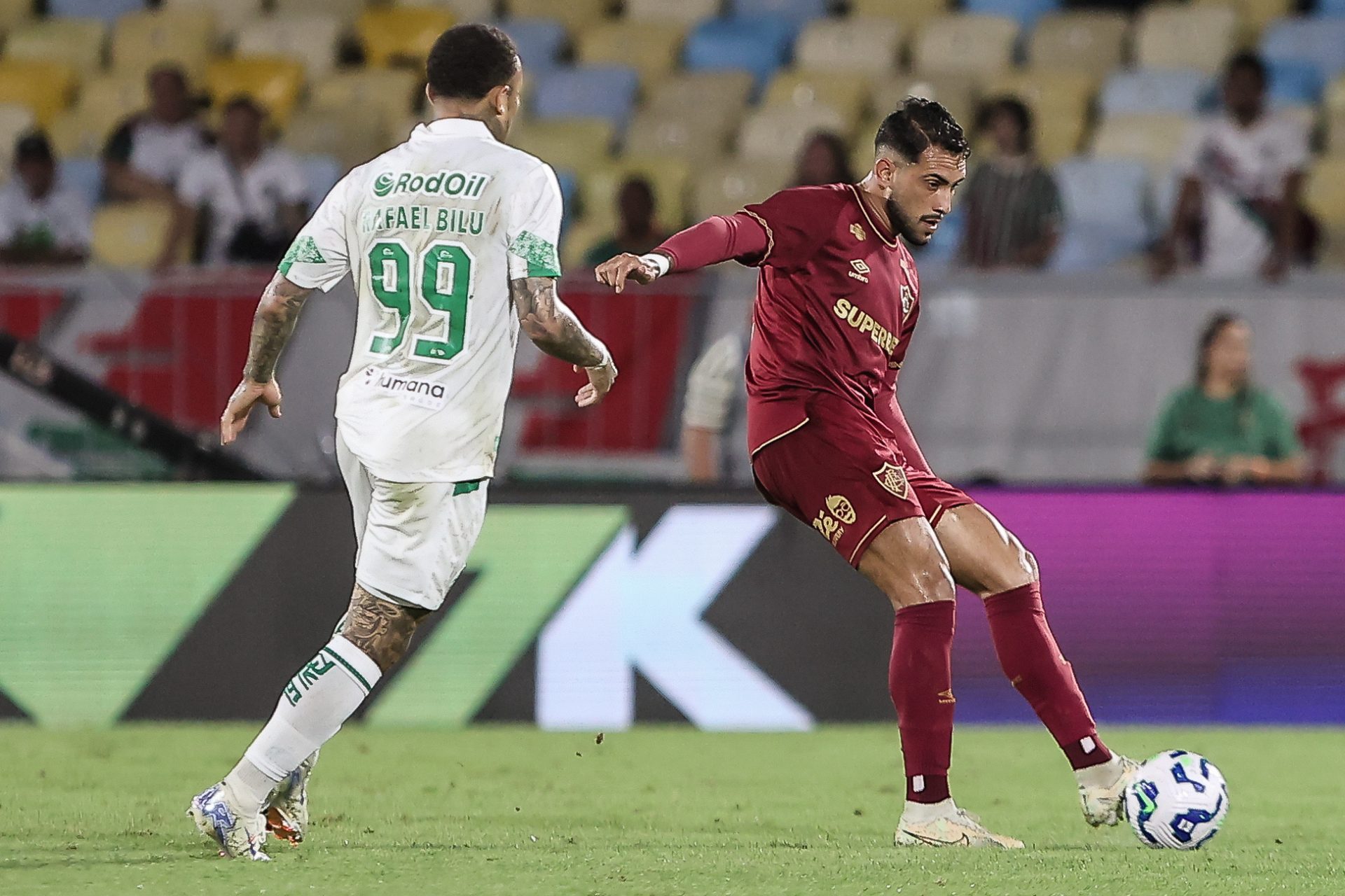 Apesar da má exibição, Fluminense vence Juventude por 1 a 0 no Maracanã com voleio de Thiago Silva no fim - FOTO: LUCAS MERÇON / FLUMINENSE F.C.