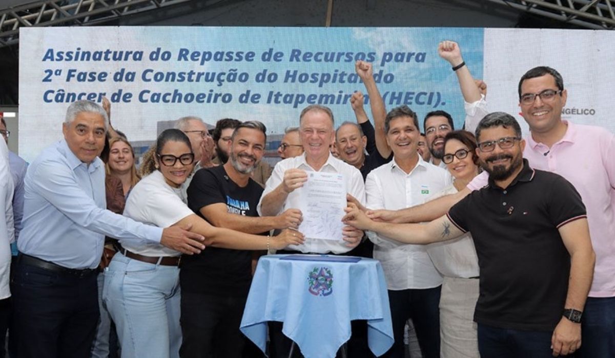 O Governo do Estado, por meio da Secretaria da Saúde (Sesa), firmou o Termo de Fomento para a execução da segunda fase das obras do Hospital do Câncer de Cachoeiro de Itapemirim (Unacon). Foto: Cid Costa/Governo-ES
